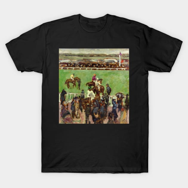 at the races longchamp 1894 - Pierre Bonnard T-Shirt by Kollagio